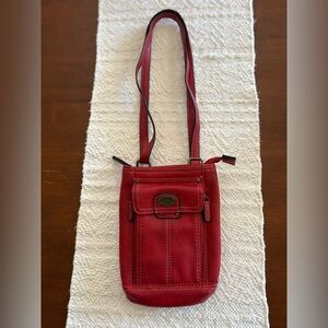 b.o.c. Born Concept Red Vegan Leather Small Crossbody Purse Handbag
